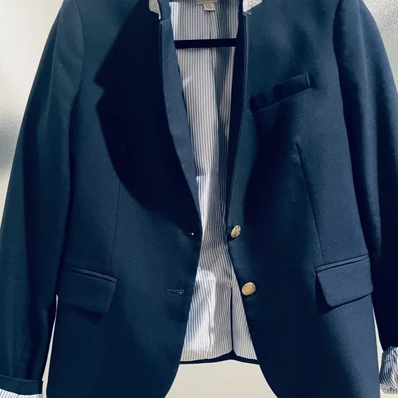 J. Crew Factory Navy Blazer with Gold Buttons - Picture 2 of 4